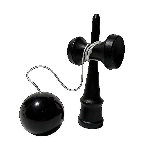 Kendama Profesionala, STELAMOS, Editia Black Freedom, Lemn Premium, Negru Lucios