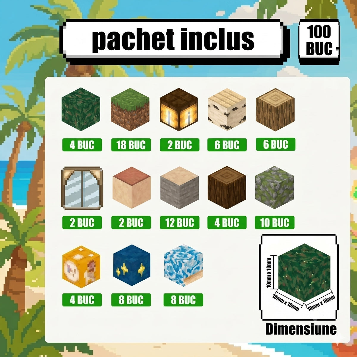Blocuri Magnetice 100 Piese, STELAMOS, Set De Constructie Cuburi Model Casa si Copaci, Lume Magnetica Pixelata, Cuburi Magnetice 3D Pentru Baieti Si Fete, Jucarii Senzoriale Stem Montessori, Cadou Copii 3+ Ani