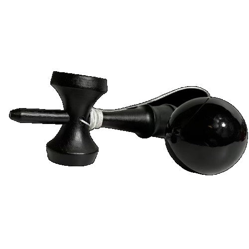 Kendama Profesionala, STELAMOS, Editia Black Freedom, Lemn Premium, Negru Lucios