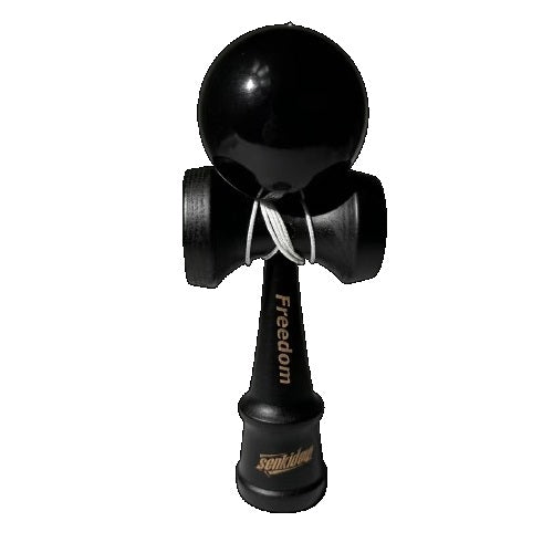 Kendama Profesionala, STELAMOS, Editia Black Freedom, Lemn Premium, Negru Lucios