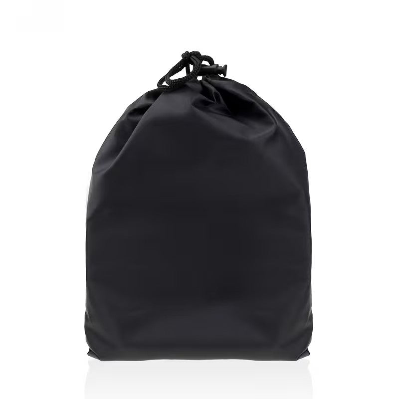 Saculet Textil Multifunctional STELAMOS, din Panza Oxford cu Snur Reglabil si Blocator, Ambalaj Cadou sau Transport Accesorii si Depozitare, 20x15 cm, Negru